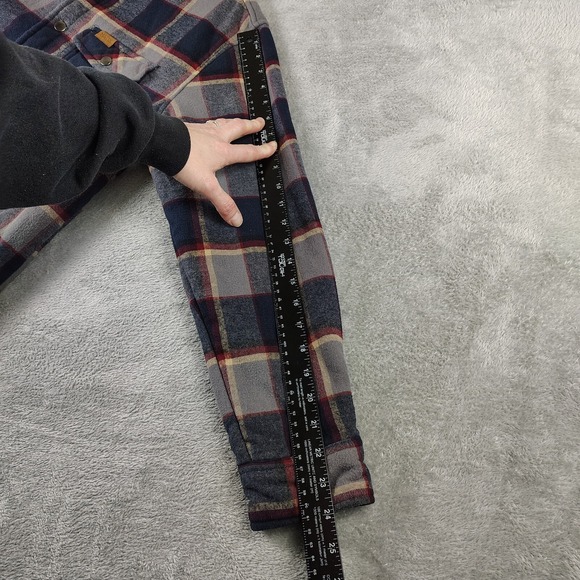 Matix Sherpa Lined Navy Shacket Shirt Jacket Snap Button Outdoors‎ M Gorpcore - Picture 5 of 11